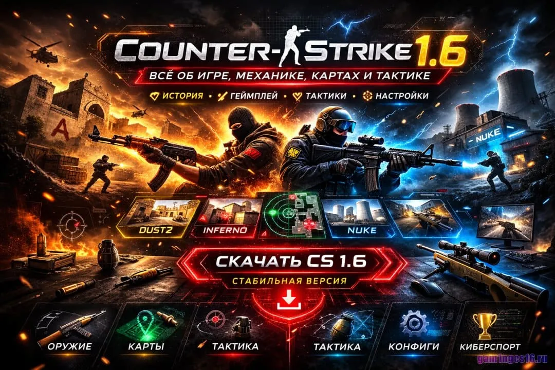 Counter-Strike 1.6 — всё об игре, история, механика и тактика